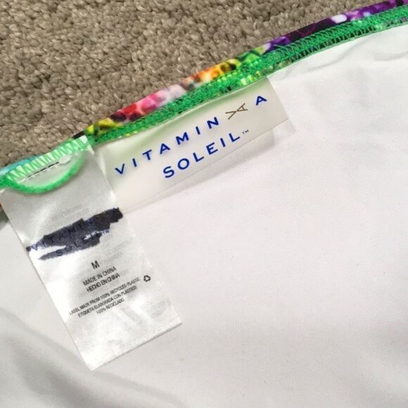 New. Vitamin A rainbow snakeskin halter bikini top. - Picture 5 of 7